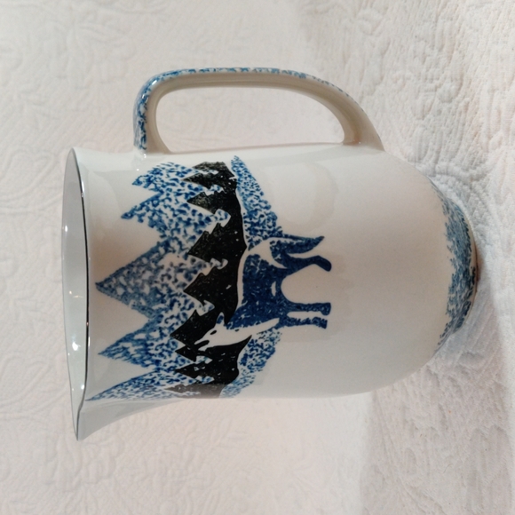 Folk Craft Dining Ceramic Wolf Pitcher By Tienshan Folk Craft